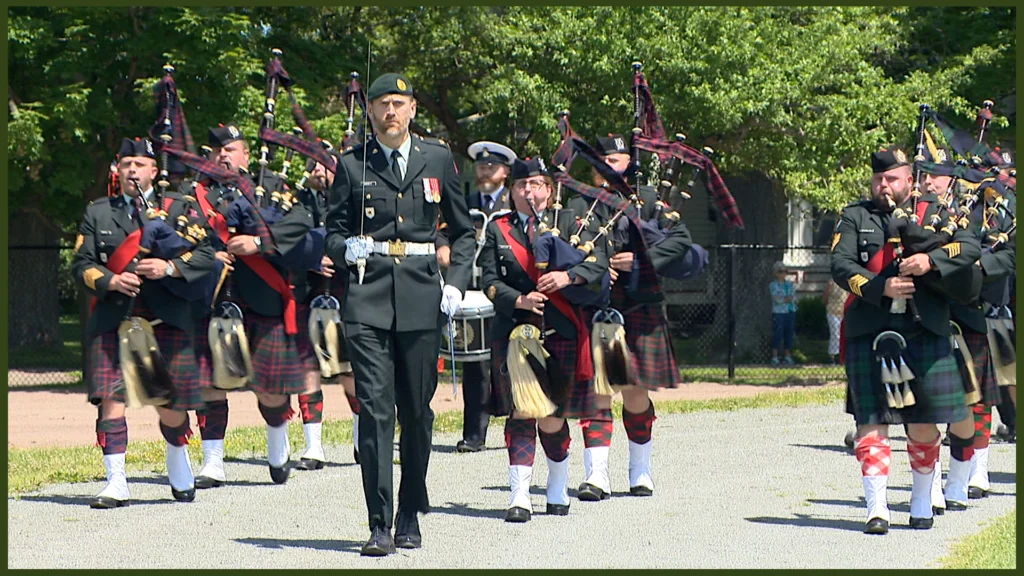 Bagpipes in the Parade for the Apology to the No. 2 Construction Battalion