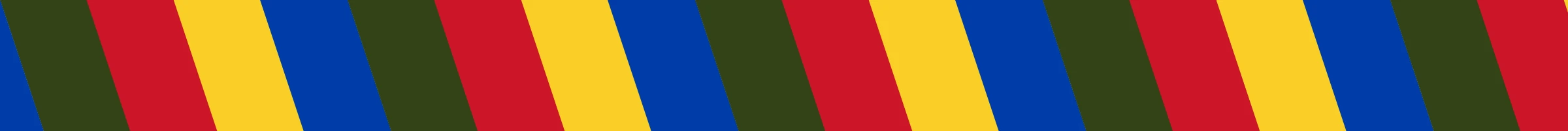 Green, red, yellow, and blue diagonal stripe representing the flags of the cultures included in the documentary